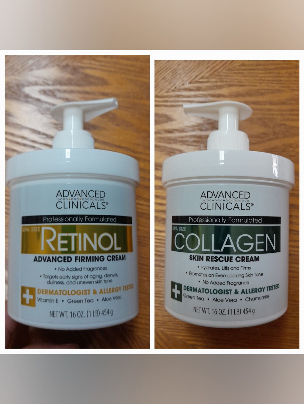 Advanced Clinicals Retinol Firming Cream Collagen Skin Rescue NWT Size16oz